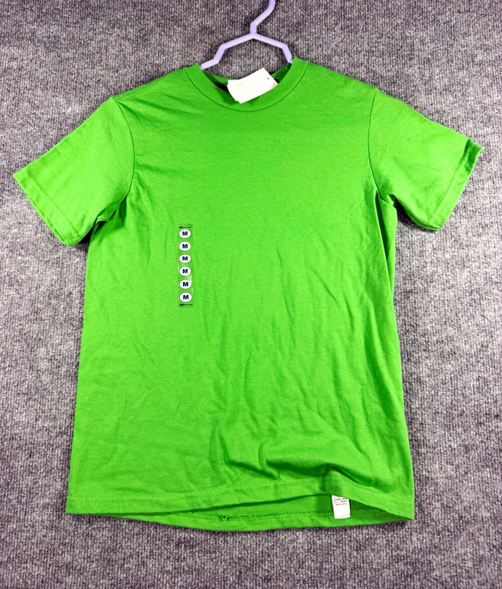 Kids Foot Locker Green Crew Neck Short Sleeve Solid T-Shirt Cotton Blend M NWT